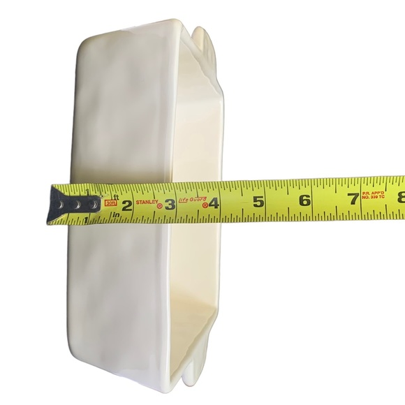 Rae Dunn CASSEROLE Baking Dish Pan White Black Large Letters Dimples NWT 2017 OG - Picture 15 of 15